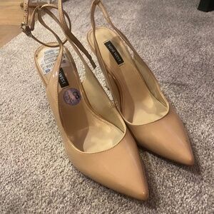 Nine West beige strap heel